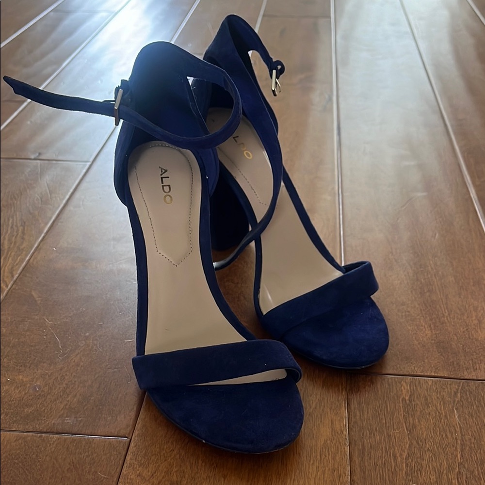 Aldo Blue Stiletto Heels with Ankle Strap